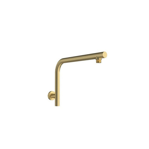 Parisi Envy II High Rise Shower Arm - Brushed Brass-P2.SA.1W.46-blue-leaf-bathware