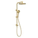 Parisi Envy II Shower Column with Sliding Rail & Turn Diverter - Brushed Brass-P2.08-DTW.46-blue-leaf-bathware