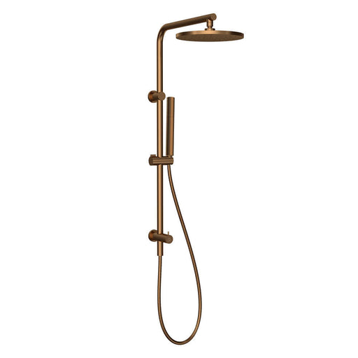 Parisi Envy II Shower Column with Sliding Rail & Turn Diverter - Matt Bronze-P2.08-DTW.48-blue-leaf-bathware