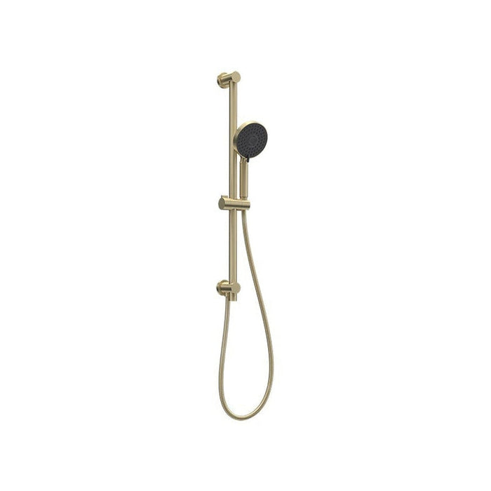 Parisi Envy II Sliding Rail with Hand Shower Brushed Brass-P2.SR.46-blue-leaf-bathware