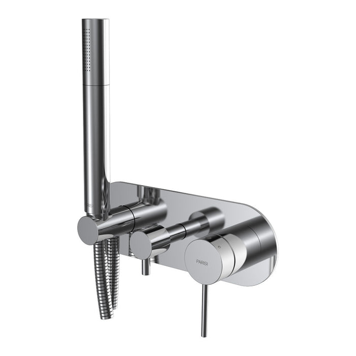 Parisi Envy II Wall Mixer with 2-Way Diverter and Handshower - Chrome-P2.04-D2E-A-blue-leaf-bathware