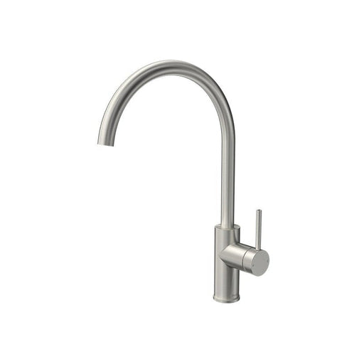 Parisi Envy Kitchen Mixer with Round Spout Brushed Nickel-PP.07-1HR.41-blue-leaf-bathware