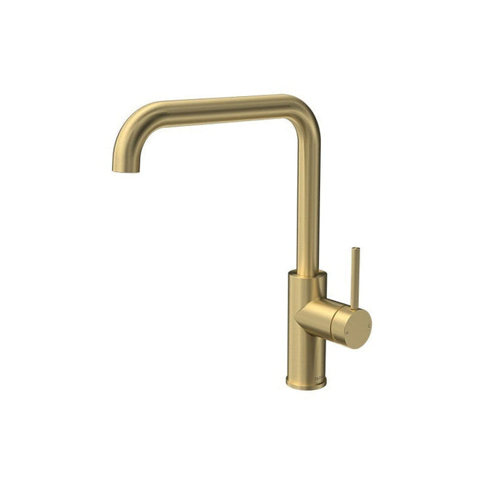 Parisi Envy Kitchen Mixer with Square Spout Brushed Brass-PP.07-1HS.46-blue-leaf-bathware