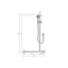 Parisi Envy Sliding Grab Rail Right Hand with Hand Shower-PP.GB90R-SR-blue-leaf-bathware