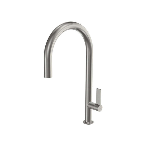 Parisi Ergo 30 Kitchen Mixer with Round Spout - Brushed Nickel-EG30.07-1HR.41-blue-leaf-bathware