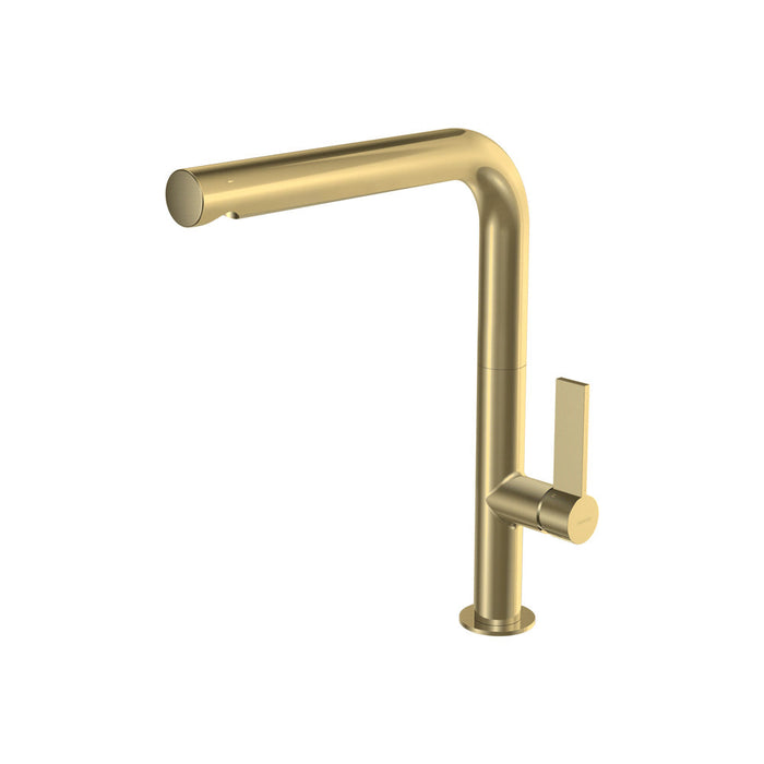 Parisi Ergo 30 Kitchen Mixer with Straight Spout - Brushed Brass-EG30.07-1HF.46-blue-leaf-bathware