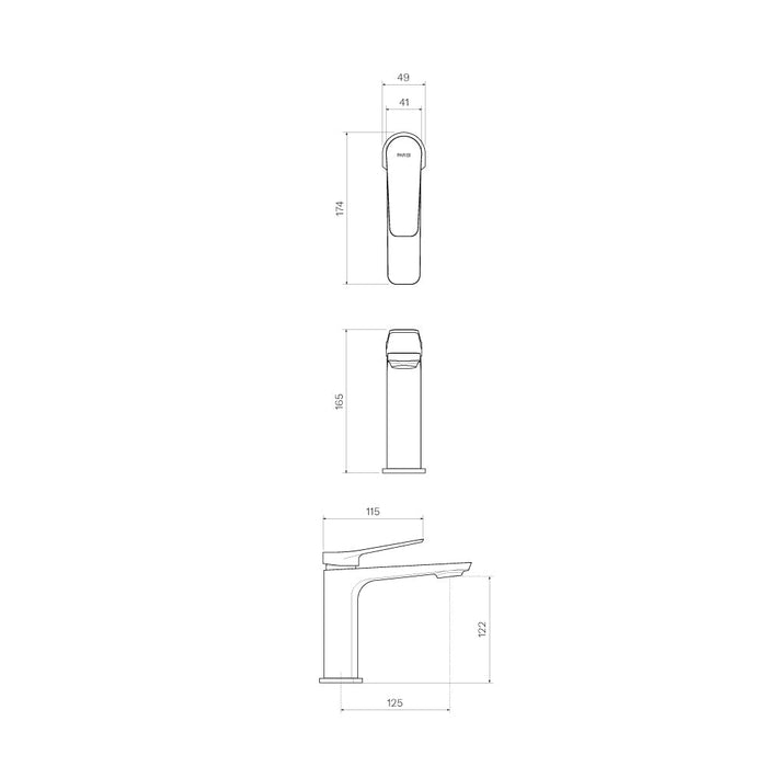 Parisi Float Basin Mixer - Fucile-FL.01-1H.50-blue-leaf-bathware