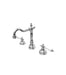 Parisi Hermitage Basin/Bath Hob Set-HL.01-3HS-blue-leaf-bathware