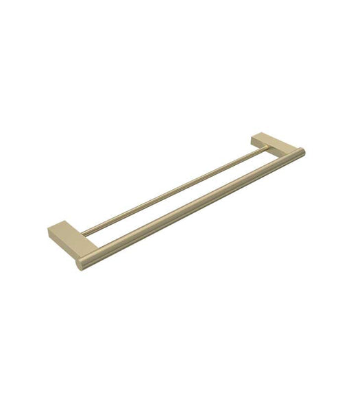 Parisi L'Hotel Double Towel Rail 600mm - Brushed Brass-NE02822.46-blue-leaf-bathware