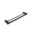 Parisi L'Hotel Double Towel Rail 600mm - Matt Black-NE02822.02-blue-leaf-bathware