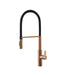 Parisi Libera Kitchen Mixer with Black Spring Spray - Copper Satin-63930Q.M2.072-blue-leaf-bathware