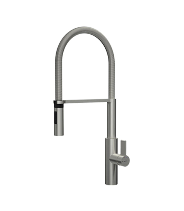 Parisi Libera Kitchen Mixer with Brushed Chrome Spring Spray-63930Q.31.028-blue-leaf-bathware