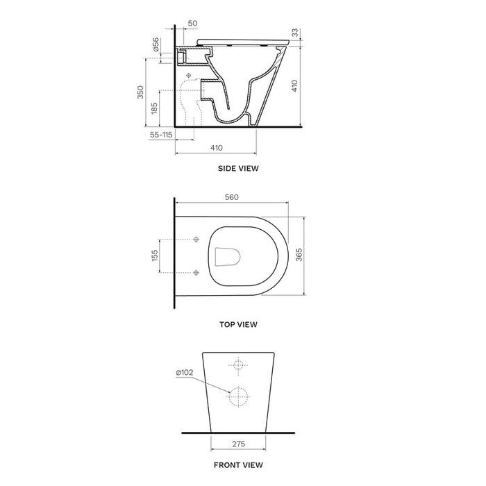 Parisi Linfa Wall Faced Pan-PN770-blue-leaf-bathware