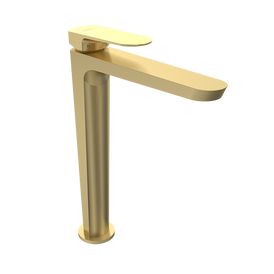 Parisi Loom High Basin Mixer - Brushed Brass-LO.01-1HH.46-blue-leaf-bathware