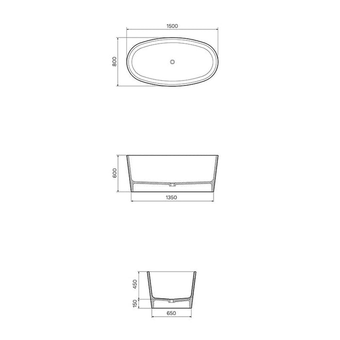 Parisi Neo 1500mm Freestanding Bath-CS107-blue-leaf-bathware