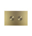 Parisi Pneumatic Twin Button Set - Brushed Brass-PA247-blue-leaf-bathware