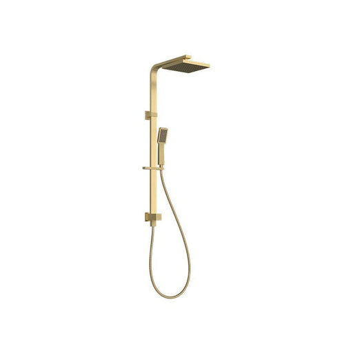 Parisi Quasar II Shower Column with Sliding Rail Brushed Brass-Q2.08-D2W.46-blue-leaf-bathware