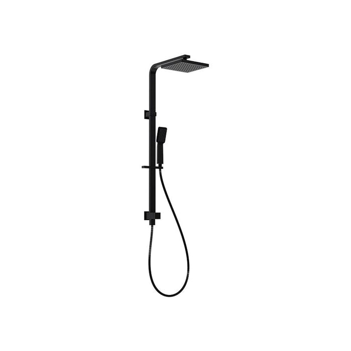 Parisi Quasar II Shower Column with Sliding Rail Matt Black-Q2.08-D2W.02-blue-leaf-bathware