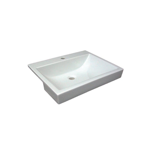 Parisi Quasar Semi Recessed Basin with Tap Landing-blue-leaf-bathware