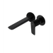 Parisi Slim II Wall Mixer with 190mm Spout (Individual Flanges) - Matt Black-S2.01-2RF190.02-blue-leaf-bathware