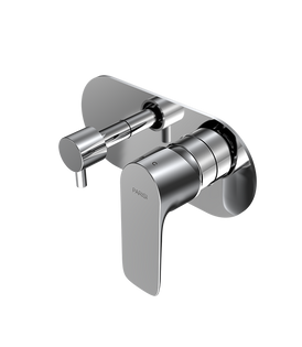 Parisi Slim II Wall Mixer with 2-Way Diverter - Chrome-S2.04-blue-leaf-bathware