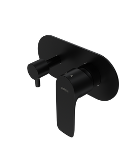 Parisi Slim II Wall Mixer with 2-Way Diverter - Matt Black-S2.04.02-blue-leaf-bathware