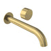 Parisi Stereo Wall Mixer with 190mm Spout (Individual Flanges) - Brushed Brass-SS.01-2RF190C.46-blue-leaf-bathware