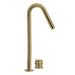 Parisi Todo II Hob Mixer with Gooseneck Swivel Spout - Brushed Brass-T2DO.06-2HSE.46-blue-leaf-bathware