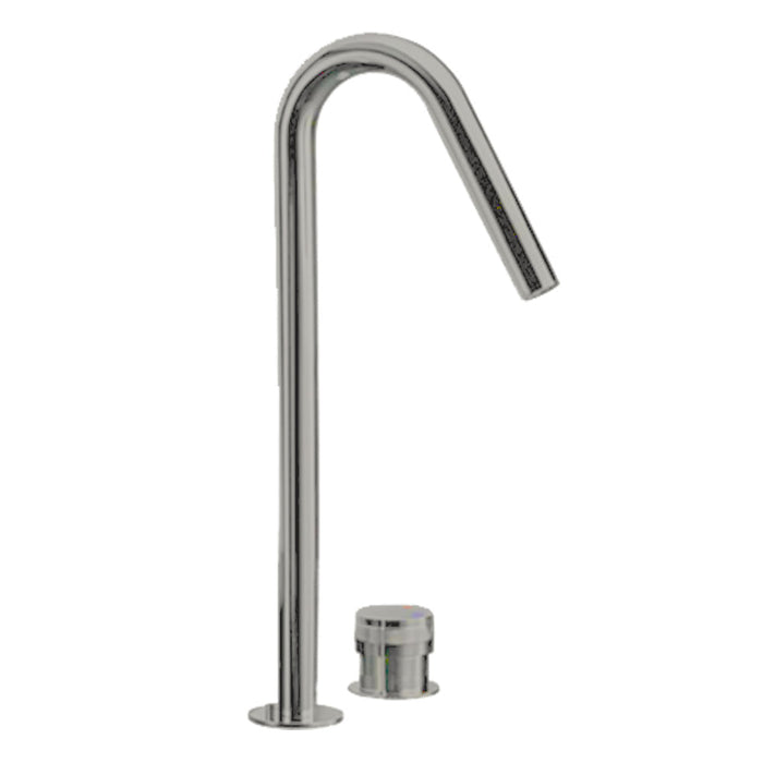 Parisi Todo II Hob Mixer with Gooseneck Swivel Spout - Brushed Nickel-T2DO.06-2HSE.41-blue-leaf-bathware