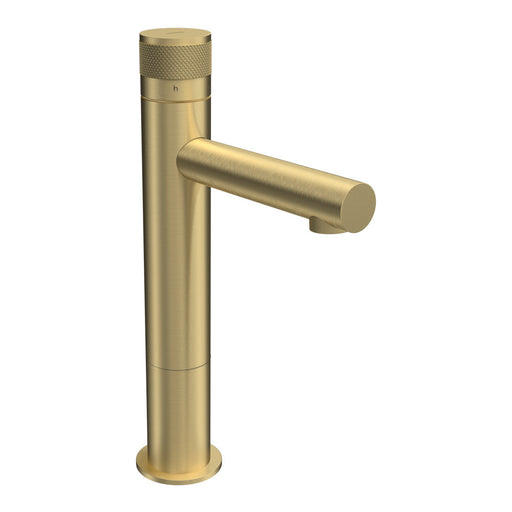 Parisi Todo II Mid Level Basin Mixer with Straight Spout - Brushed Brass-T2DO.01-1HH60.46-blue-leaf-bathware