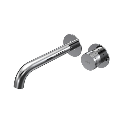 Parisi Todo II Wall Mixer with 190mm Curved Spout (Individual Flanges) - Chrome-T2DO.01-2RF190C-blue-leaf-bathware