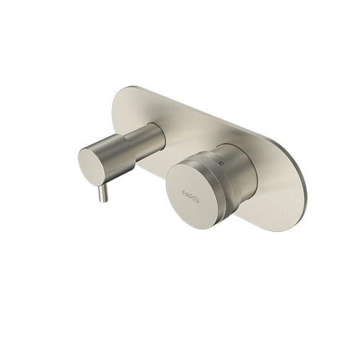 Parisi Todo II Wall Mixer with 2-Way Diverter - Brushed Nickel-T2DO.04-D2E.41-blue-leaf-bathware