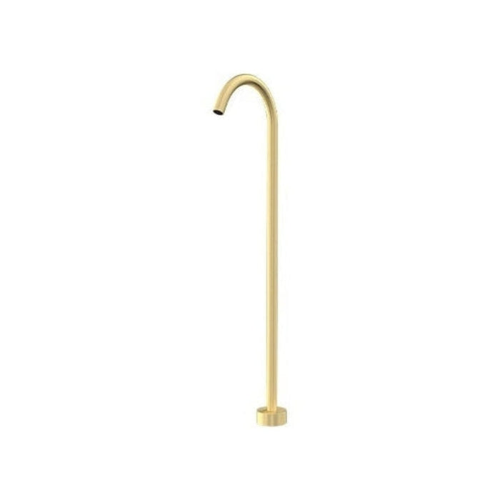 Parisi Tondo Freestanding Bath Spout 860mm Brushed Brass-TO.03F.46-blue-leaf-bathware