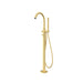 Parisi Tondo II Bath Filler with Hand Shower - Brushed Brass-T2.08-D2F.46-blue-leaf-bathware