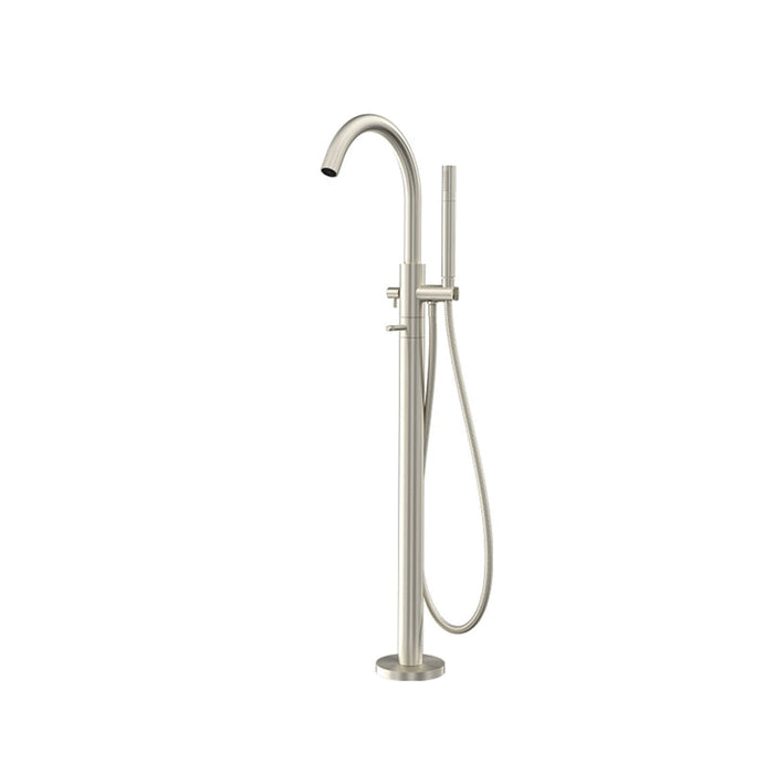 Parisi Tondo II Bath Filler with Hand Shower - Brushed Nickel-T2.08-D2F.41-blue-leaf-bathware