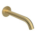 Parisi Tondo II Wall Bath Spout 190mm Curved - Brushed Brass-T2.02WF.190C.46-blue-leaf-bathware