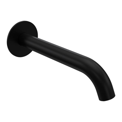 Parisi Tondo II Wall Bath Spout 190mm Curved - Matt Black-T2.02WF.190C.02-blue-leaf-bathware