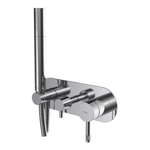 Parisi Tondo II Wall Mixer with 2-Way Diverter and Handshower - Chrome-T2.04-D2E-A-blue-leaf-bathware