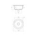 Parisi Tondo Inset Sink Round 450mm - Gloss White-GA5018-blue-leaf-bathware