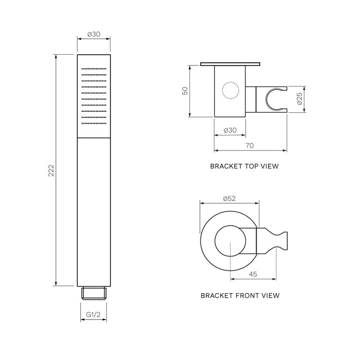 Parisi Tondo Wall Swivel Bracket with Hand Shower - Brushed Nickel-TO.WB.41-blue-leaf-bathware