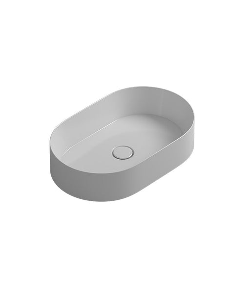 Parisi Track Oval 600 x 380 Bench Basin Gloss White-VA23-blue-leaf-bathware