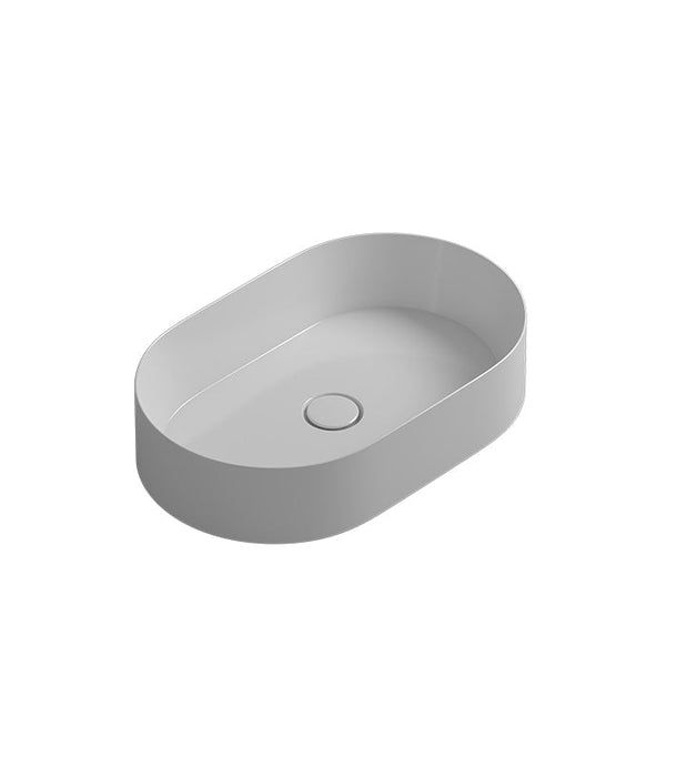 Parisi Track Oval 600 x 380 Bench Basin Gloss White-VA23-blue-leaf-bathware