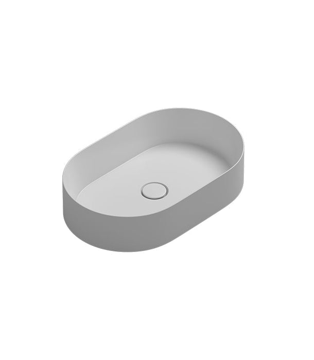 Parisi Track Oval 600 x 380 Bench Basin - Matt White-VA23.01-blue-leaf-bathware