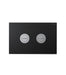 Parisi Twin Button Set on Black Glass Plate for Low Level Cisterns-PA254-blue-leaf-bathware