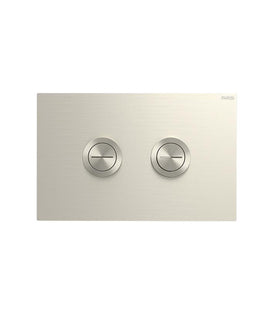 Parisi Twin Button Set on Brushed Nickel Metal Plate for Low Level Cisterns-PA251.41-blue-leaf-bathware