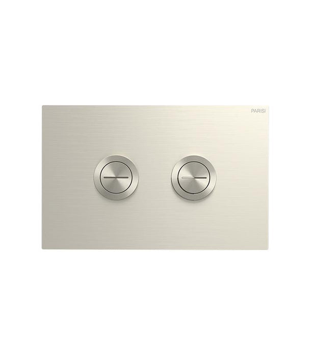 Parisi Twin Button Set on Brushed Nickel Metal Plate for Low Level Cisterns-PA251.41-blue-leaf-bathware