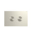 Parisi Twin Button Set on Brushed Nickel Metal Plate for Low Level Cisterns-PA251.41-blue-leaf-bathware