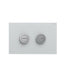 Parisi Twin Button Set on White Glass Plate for Low Level Cisterns-PA255-blue-leaf-bathware