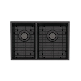 Phoenix 4000 Series 1 and 3/4 Right Hand Bowl Sink - Brushed Black-310-5102-16-blue-leaf-bathware