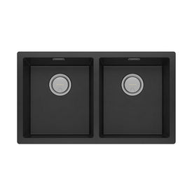 Phoenix 5000 Series Double Bowl Sink - Matte Black-312-2002-10-blue-leaf-bathware
